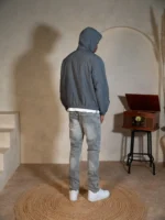 Cold Wash Windbreaker Blue Grey (3)