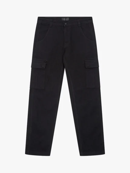 Denim Cargo Pants Black