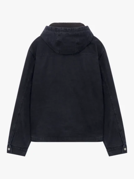 Denim Hooded Jacket Dark Navy (1)