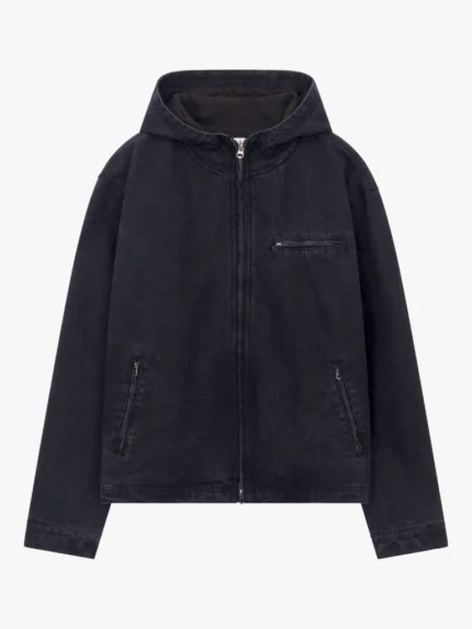 Denim Hooded Jacket Dark Navy