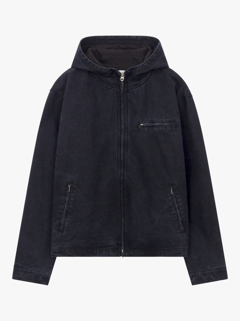 Denim Hooded Jacket Dark Navy Denim Hooded Jacket Dark Navy