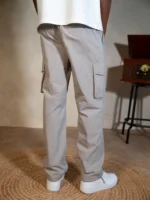 Essential Parachute Cargo Pants Stone Grey (2)