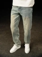 Essential Straight Jeans Dusty Blue (1)