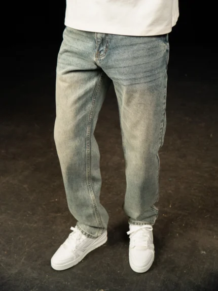 Essential Straight Jeans Dusty Blue (1)