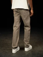 Essential Straight Jeans Washed Brown (2)
