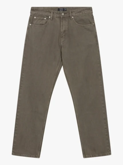 Essential Straight Jeans Washed Brown