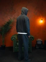 Washed Zip Through Washed Black (2)